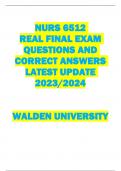 NURS 6512  REAL FINAL EXAM  QUESTIONS AND  CORRECT ANSWERS  LATEST UPDATE  2023/2024 