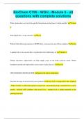 BioChem C785 - WGU - Module 5 - all questions with complete solutions
