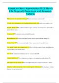 American Heart Association BLS &lpar;Basic Life Support&rpar; Questions and Answers Rated A