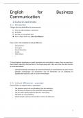 Engels (2e jaar) - English for Business Communication (1ste sem) - samenvatting