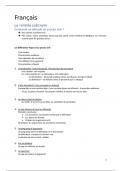 Frans &lpar;2de jaar&comma; 1ste sem&rpar; - samenvatting