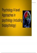 Approaches in psychology (including biopsychology) revision presentation 
