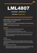 LML4807 Assignment 1 Semester 2 (Due: 22 August 2023)