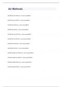 Air Method exam 2023 with 100&percnt; verified accurate answers