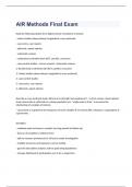 Air Method exam 2023 with 100&percnt; verified accurate answers