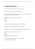 Air Method exam 2023 with 100&percnt; verified accurate answers