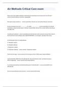 Air Method exam 2023 with 100&percnt; verified accurate answers
