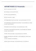 Air Method exam 2023 with 100&percnt; verified accurate answers