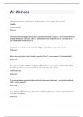 Air Method exam 2023 with 100&percnt; verified accurate answers