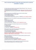 ANCC AGACNP FRANCES EXAM 200 QUESTIONS WITH VERIFIED  ANSWERS A&plus; GRADE