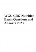 WGU C787 (Nutrition) Exam Questions With Answers Latest Update 2023/2024 | GRADED