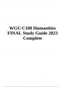 WGU C100 Final Exam Questions With Answers Latest Update 2023/2024 | GRADED