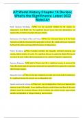 AP World History Chapter 16 Review&colon; What's the Significance Latest 2022 Rated A