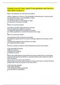 Florida General Lines Agent Exam questions and Answers 2023/2024 Graded A+