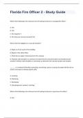 Florida Fire Officer 2 - Study Guide questions with correct answers