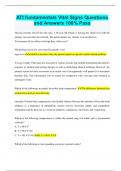 ATI fundamentals Vital Signs Questions and Answers 100&percnt; Pass