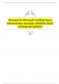 Renewal for Microsoft Certified Azure Administrator Associate