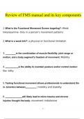 Review of FMS manual and its key components questions and answers latest 2023 - 2024 &lbrack;100&percnt; correct answers&rsqb;
