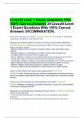 Crossfit Level 1 Exam| Questions With 100% Correct Answers 3VCOMPANATION