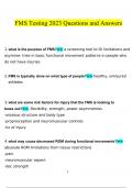 FMS Testing questions and answers latest 2023 - 2024 &lbrack;100&percnt; correct answers&rsqb;