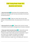 FMS Testing Study Guide questions and answers latest 2023 - 2024 &lbrack;100&percnt; correct answers&rsqb;