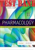 TEST BANK for Pharmacology: A Patient-Centered Nursing Process Approach 11th Edition by Linda McCuistion, Kathleen Vuljoin DiMaggio, Mary Winton & Jennifer Yeager. ISBN: 9780323793162. (Chapters 1-58)