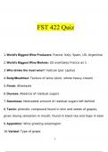 FST 422 Quiz questions and answers latest 2023 - 2024 &lbrack;100&percnt; correct answers&rsqb;