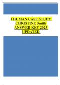 I HUMAN CASE STUDY CHRISTINE Smith ANSWER KEY 2023 UPDATED