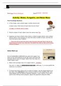 Activity: Moles, Avogadro, and Molar Mass questions and answers latest 2023 - 2024 [100% correct answers]