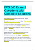 Bundle For FCS 340 Exam Questions with Correct Answers
