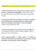 Humanitarian Assistance Response Training &lpar;HART&rpar; &lpar;9&period;5 hrs&rpar; questions and answers latest 2023 - 2024 &lbrack;100&percnt; correct answers&rsqb;