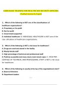 IAHSS BASIC TRAINING FOR HEALTHCARE SECURITY OFFICERS questions and answers latest 2023 - 2024 [100% correct answers]