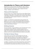 Introduction to Theory and Literature