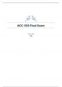 ACC-350 Final Exam.