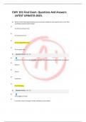 CWV 101 Final Exam&period; Questions And Answers LATEST UPDATES 2023&period;