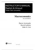 Instructor's Manual for Macroeconomics 2nd Edition by Daron Acemoglu, David Laibson, John List