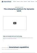 SMARTSHEET PLATFORMThe enterprise platform for dynamicwork.