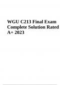 WGU C213 Final Exam Questions With Answers | Latest Update 2023/2024 | Graded A+