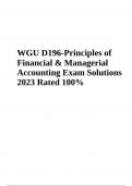 WGU D196 Exam Questions With Answers Latest Update 2023-2024 | GRADED A+