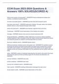 CCHI Exam 2023-2024 Questions & Answers 100&percnt; SOLVED&lpar;SCORED A&rpar;