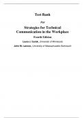 Test Bank For Strategies for Technical Communication in the Workplace 4th Edition All Chapters - 9780134668543