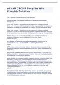 AAHAM CRCS-P Study Set With Complete Solutions&period;