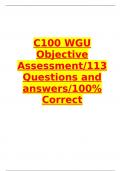 WGU C100 Objective Assessment 2023 Questions and Answers (Verified Answers)