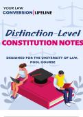 Constitutional Law Notes (DISTINCTION) for University of Law Post Graduate Diploma in Law (PGdL) course 