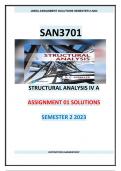 SAN3701- Structural Analysis IV Assignment 01 Solutions Semester 2 2023