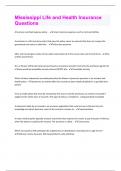 Mississippi Life and Health Insurance Questions  Rated 100&percnt; Correct&excl;&excl;