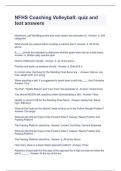 NFHS Coaching Volleyball&colon; quiz and test answers