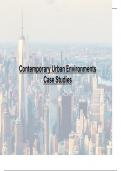 A-Level AQA Geography Contemporary Urban Environments Case Studies (A* Grade)