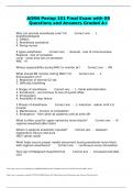 ORN Periop 101 Final Exam with 89&lowbar;questions&lowbar;and&lowbar;answers&lowbar;graded&lowbar;A