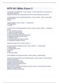 NTR 241 Miller Exam 3 Question and answers 2023 verified to pass  